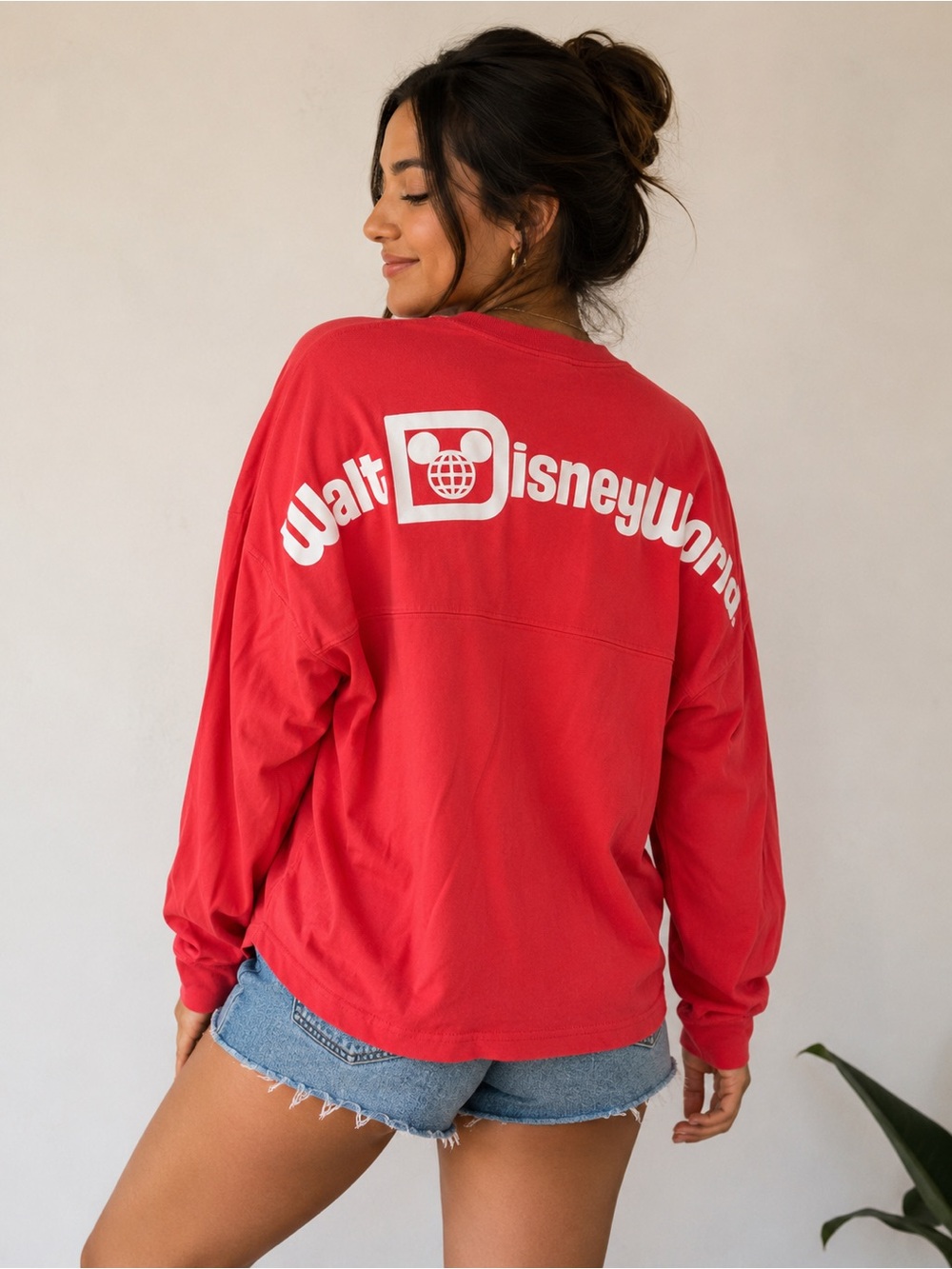 Disney Parks Spirit Jersey Walt Disney World Red Long Sleeve Shirt XS